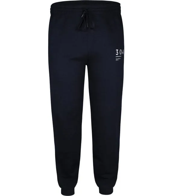 304 Globe Graphic Hoody & Stamp Jogger Tracksuit Set - Navy