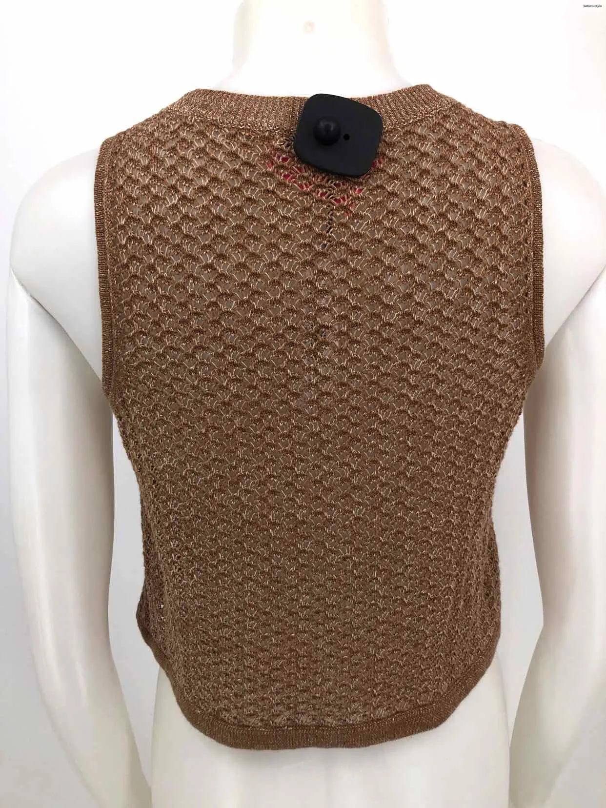 ALICE & OLIVIA Tan Crochet Crop Tank Size X-SMALL Top