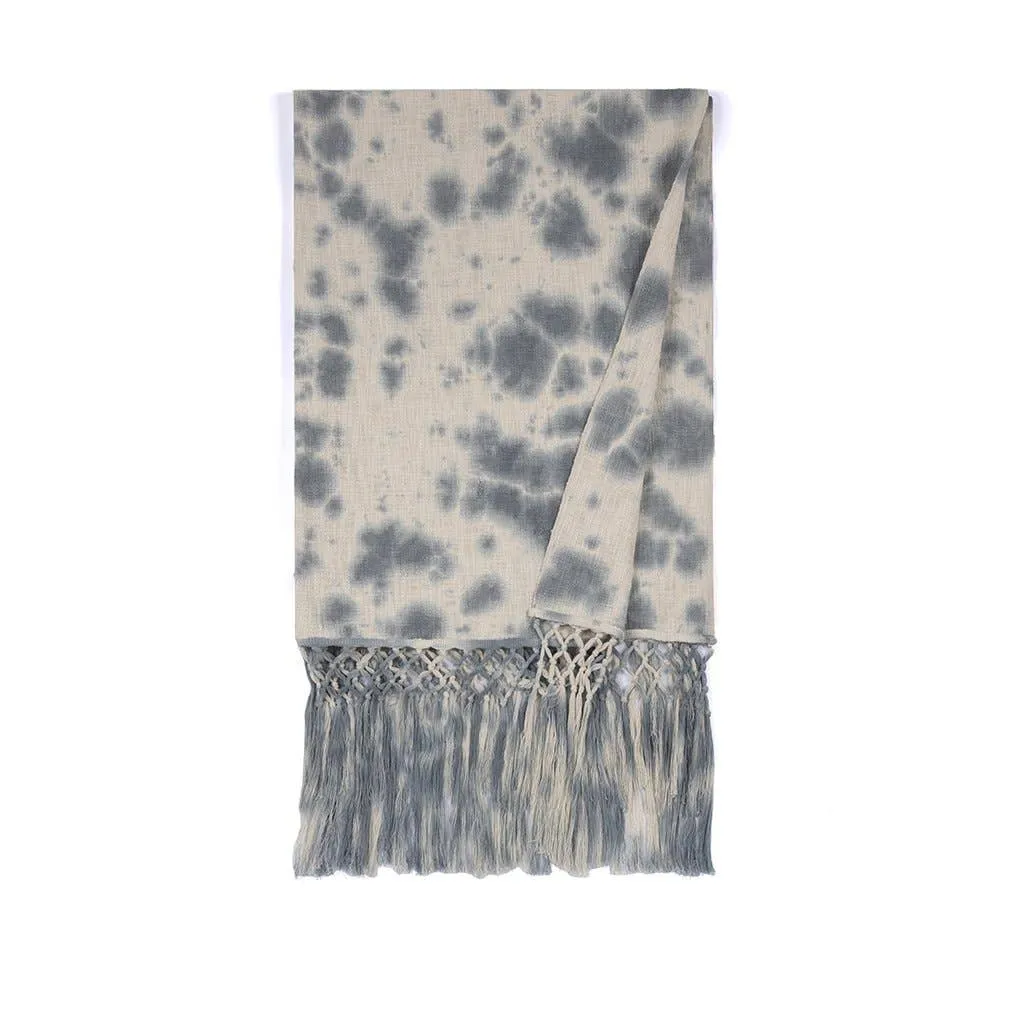 Aria Tie Dye Throw - Grey