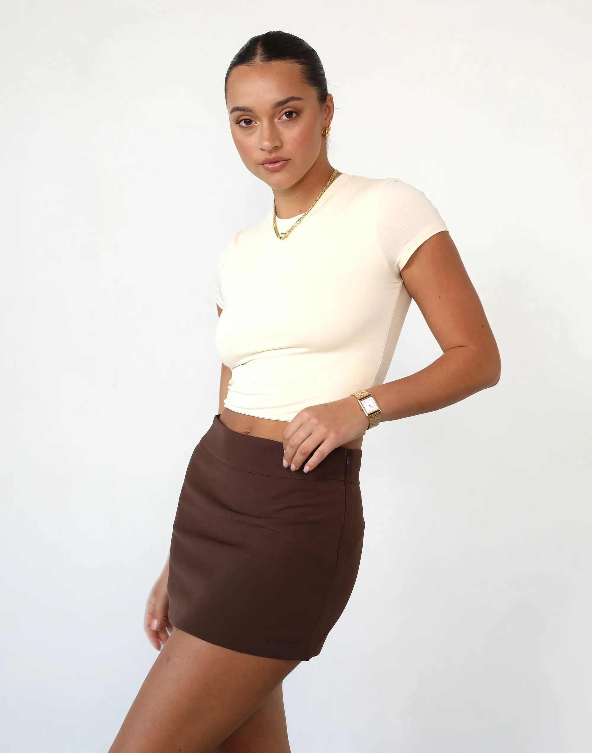 Ashwood Mini Skirt (Cocoa)