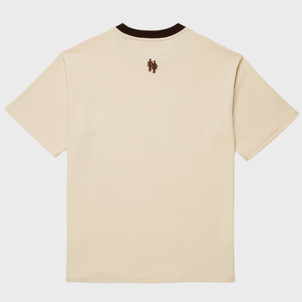 BODYSHOP TEE CREAM/BROWN