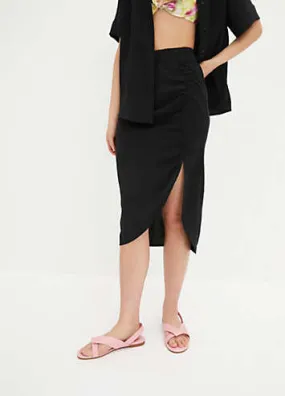 bonprix Ruched Midi Skirt | Grattan