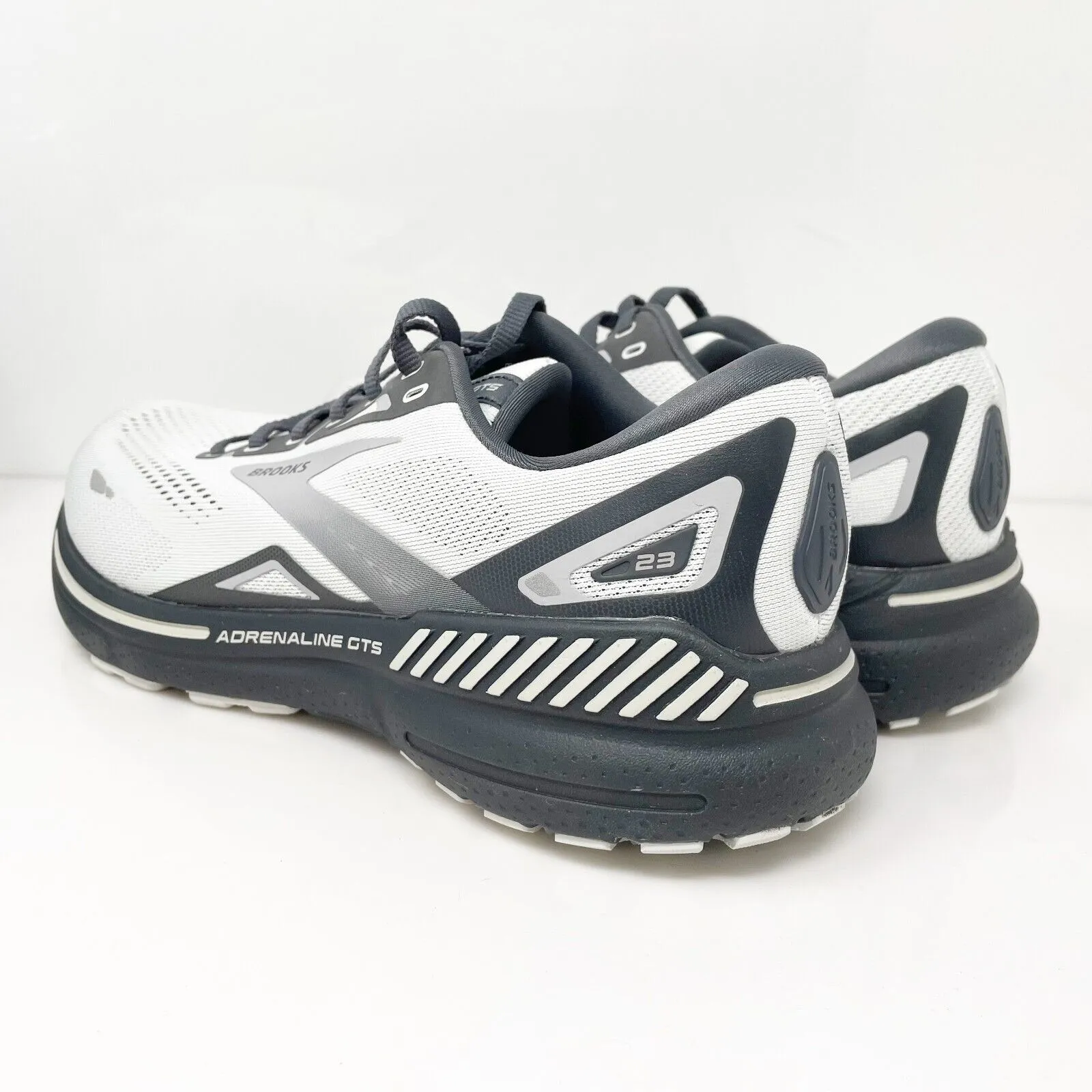 Brooks Mens Adrenaline GTS 23 1103911D065 White Running Shoes Sneakers Sz 9.5 D