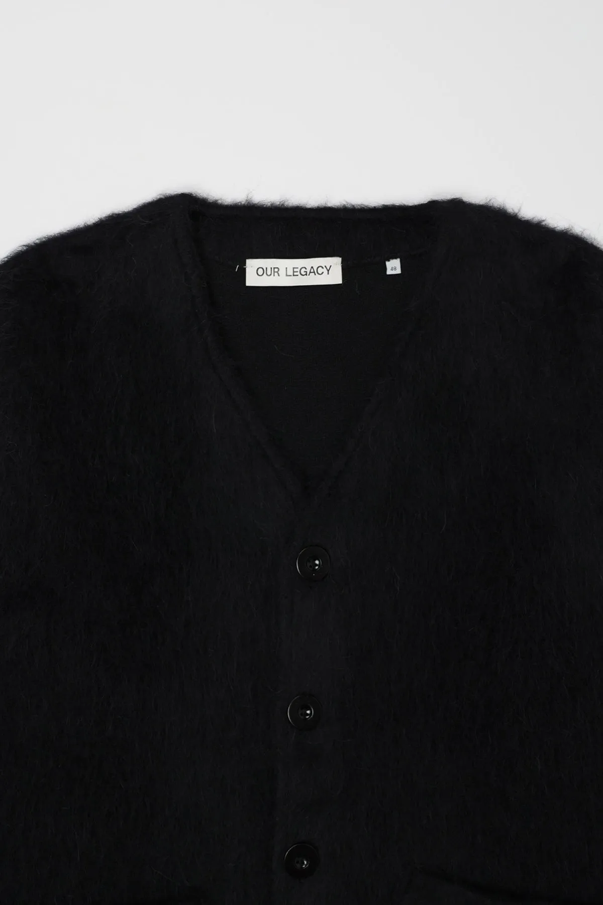 Cardigan - Black Mohair