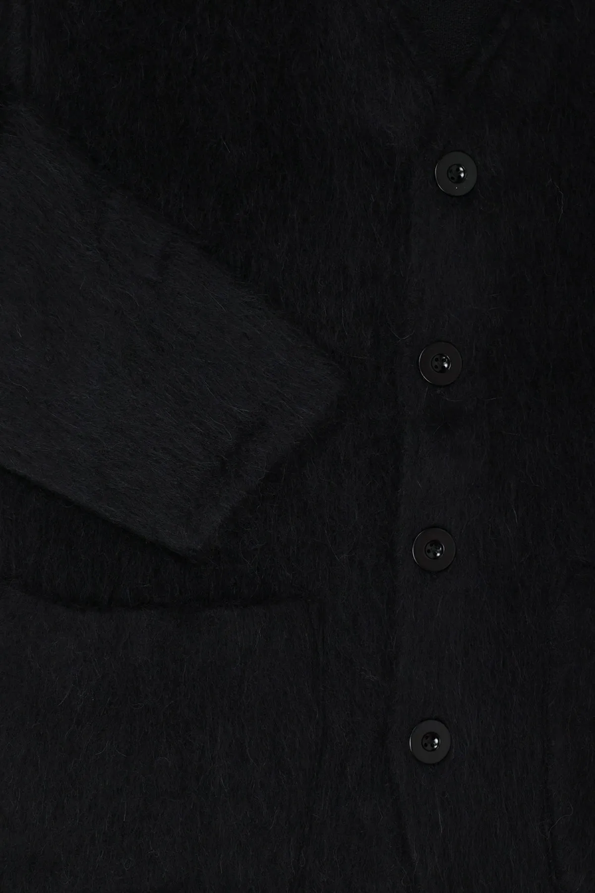 Cardigan - Black Mohair