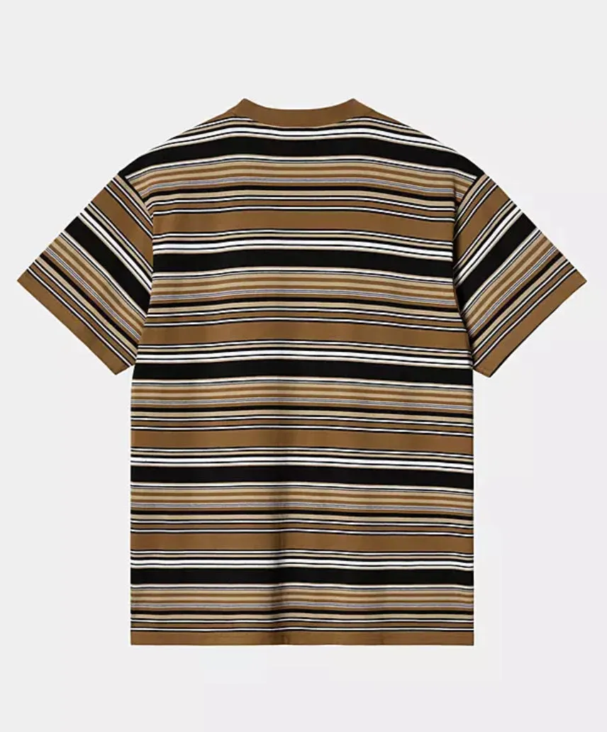 Carhartt WIP Lafferty S/S Tee Lafferty Stripe, Hamilton Brown (In Store Pickup Only)