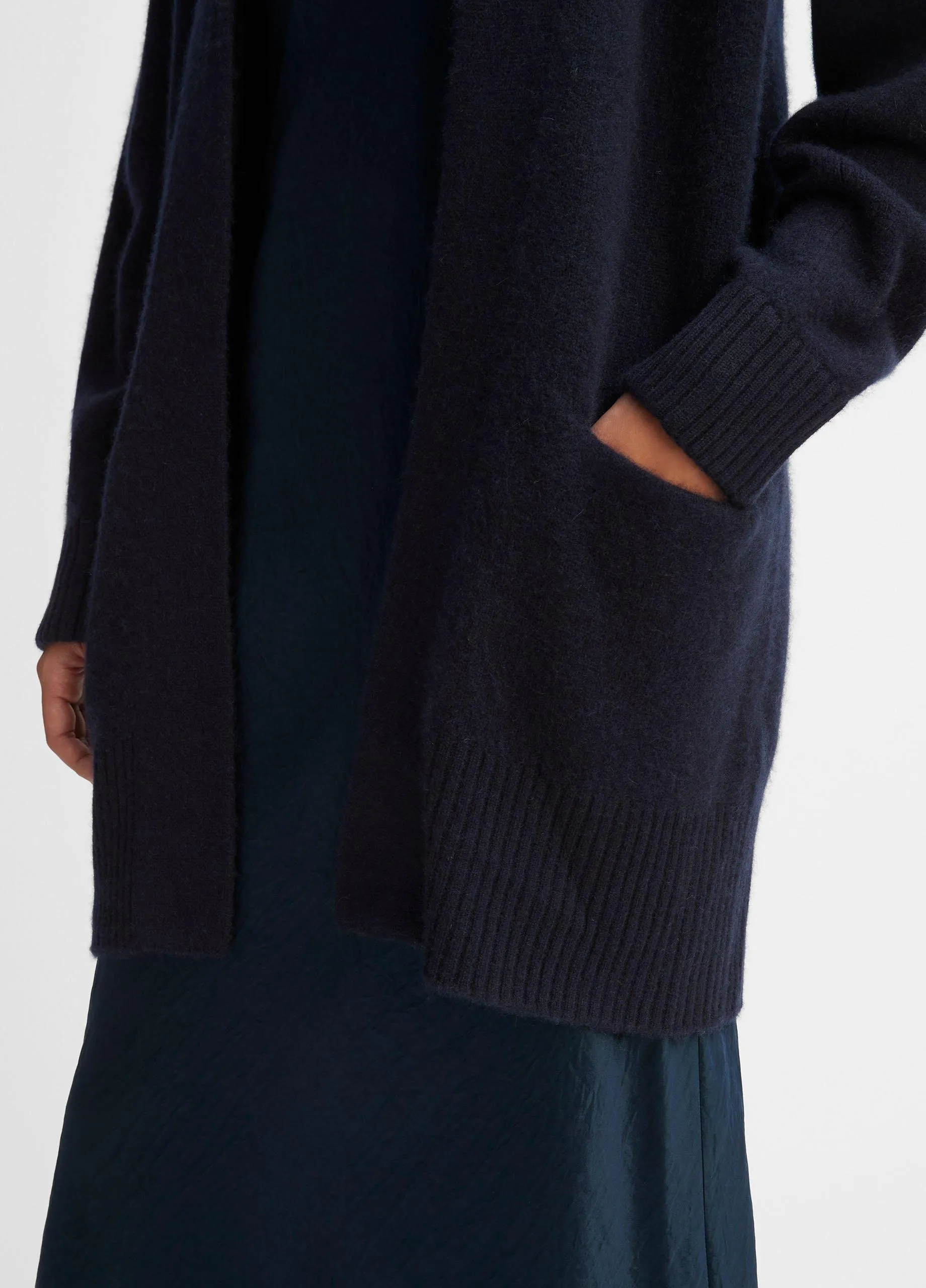 Cashmere Open-Front Cardigan