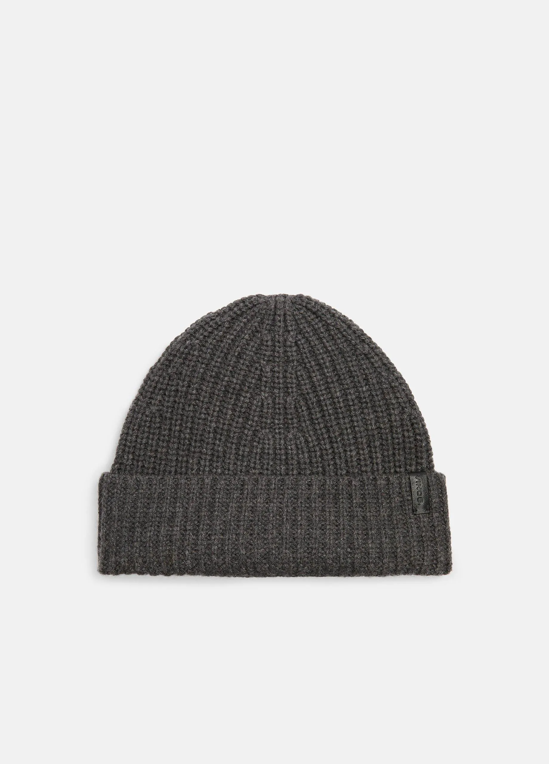 Cashmere Shaker-Stitch Beanie