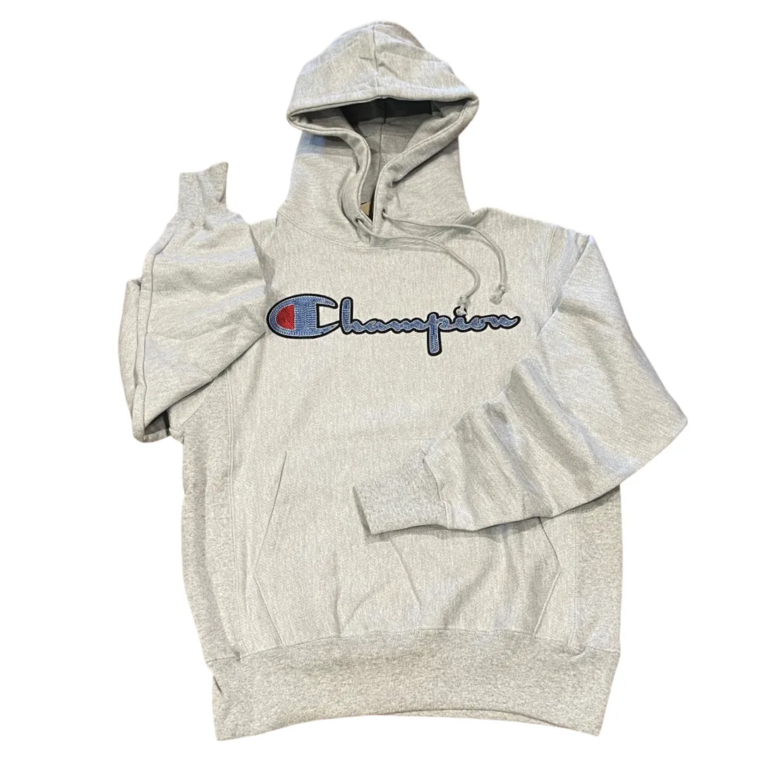 Champion FLC REVERSE WEAVE PULL OVER SCRIPT HOOD Men’s - OXFORD GRAY