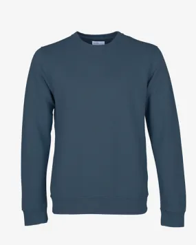 COLORFUL STANDARD MENS ORGANIC CREW SWEATSHIRT PETROL BLUE