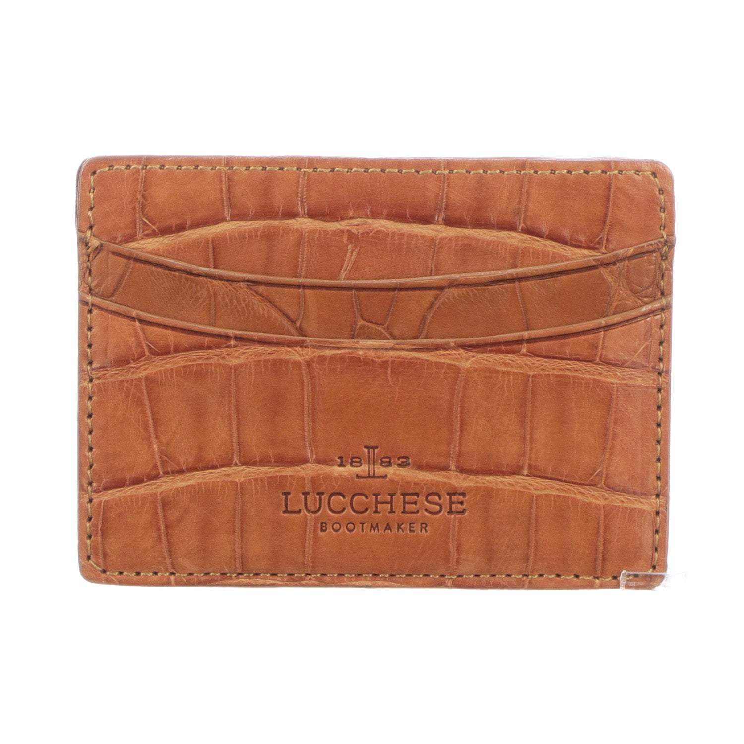 Credit Card Case – Crocodile ::  Cognac