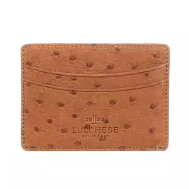 Credit Card Case – Ostrich :: Cognac