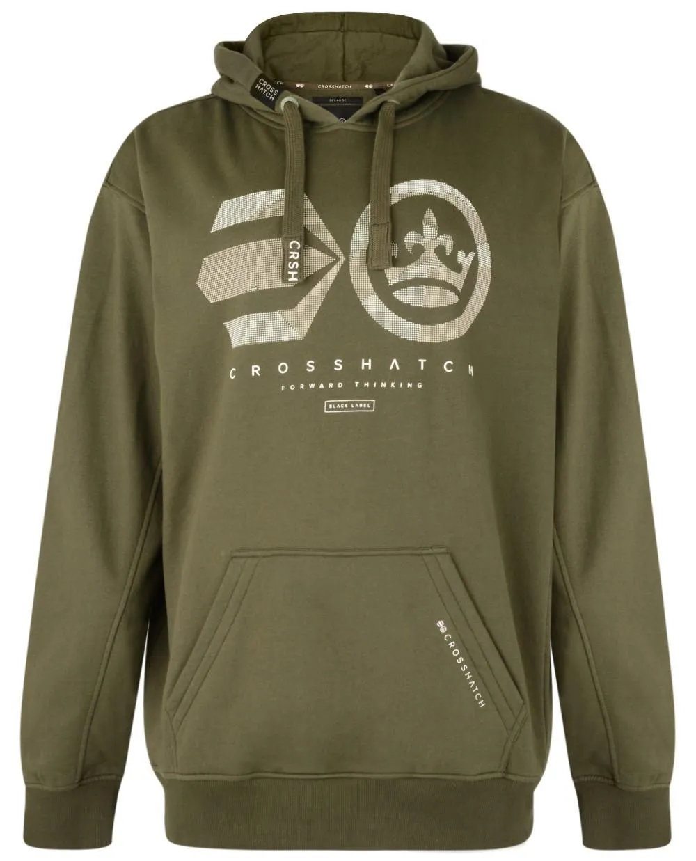 Crosshatch Logo Camo Hoody - Green