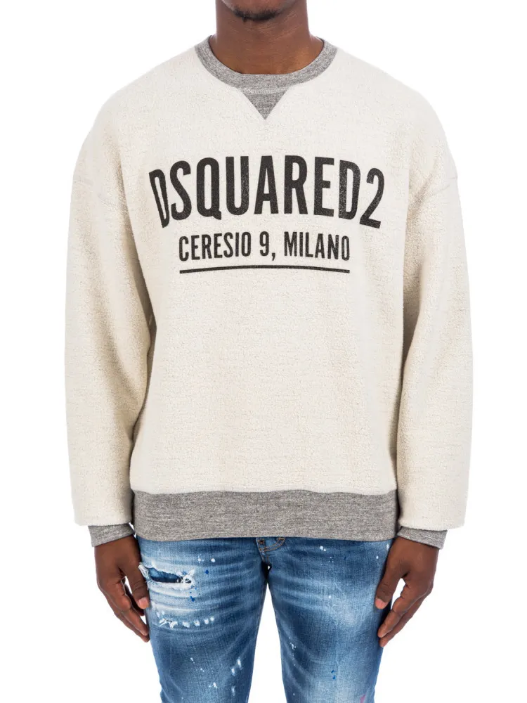 D SQUARED2  |Crew Neck Street Style Long Sleeves Cotton Logo Luxury