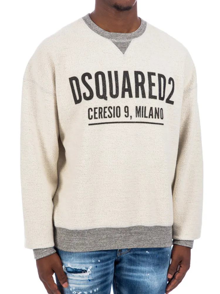 D SQUARED2  |Crew Neck Street Style Long Sleeves Cotton Logo Luxury