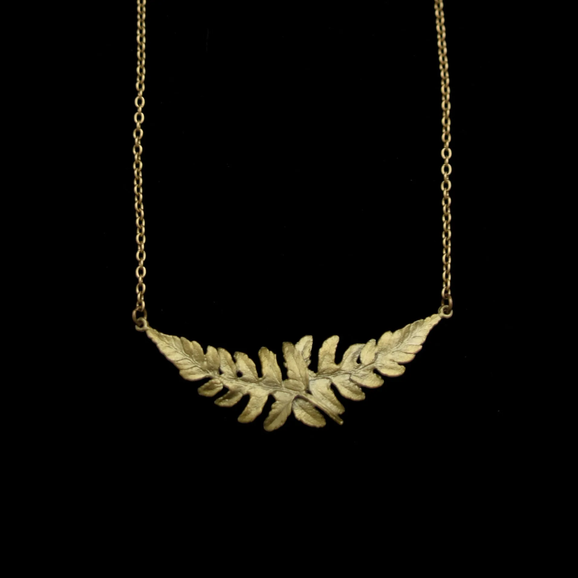 Dainty Additions Fern Leaf 16 Inch Adjustable Pendant Necklace by Michael Michaud