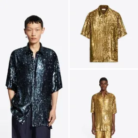 Dries Van Noten  |Blended Fabrics Long Sleeves Plain Designers Shirts