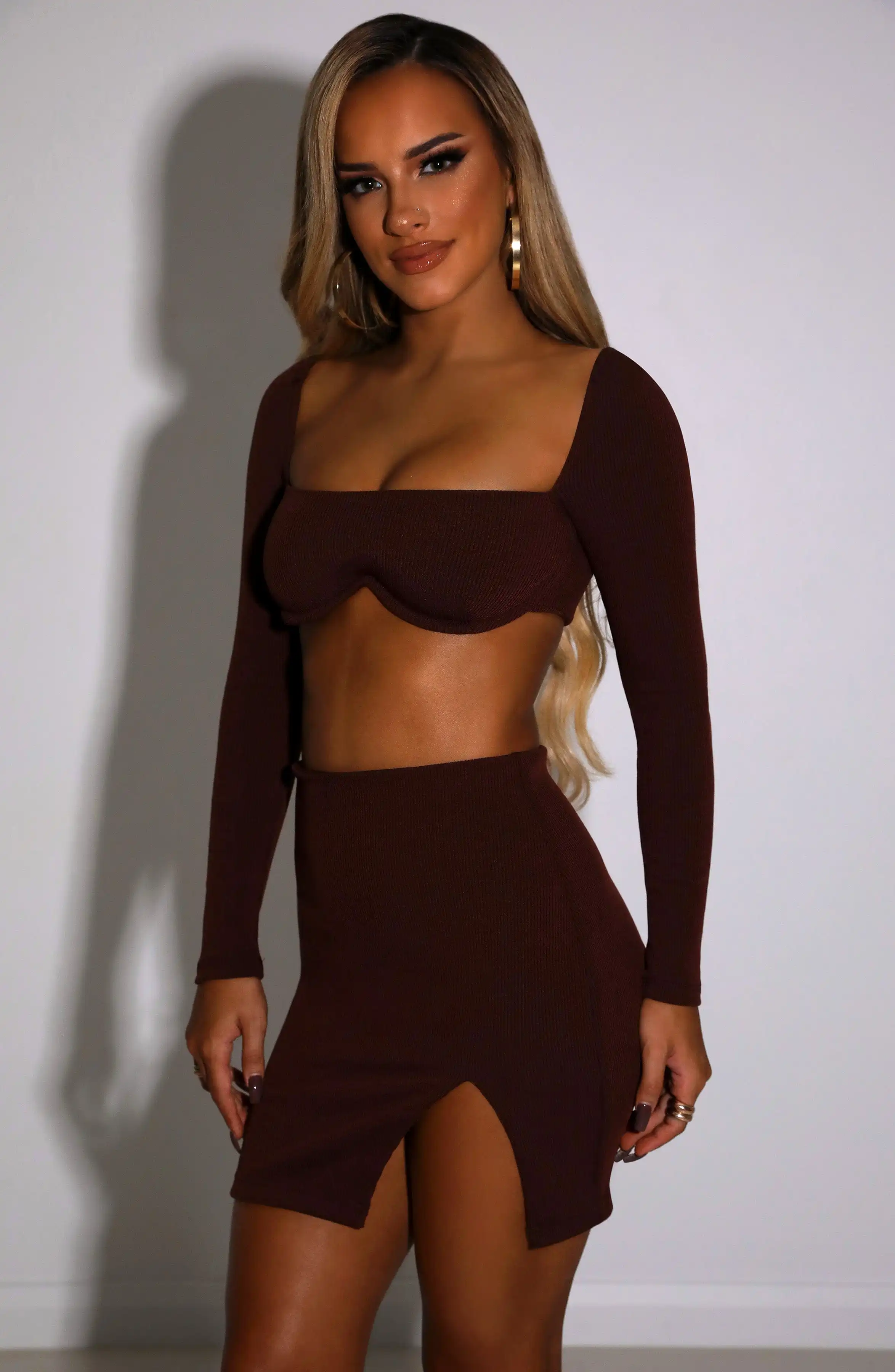 Eliza Mini Skirt - Chocolate