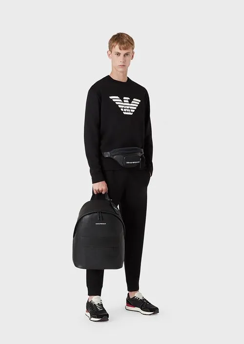 EMPORIO ARMANI  |Crew Neck Street Style Long Sleeves Plain Logo Sweatshirts