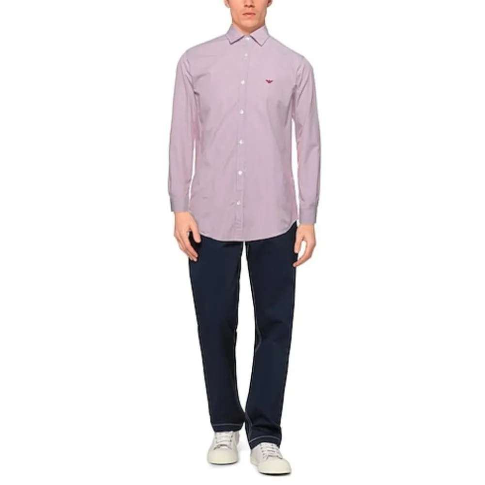 EMPORIO ARMANI  |Unisex Street Style Long Sleeves Plain Cotton Logo Shirts