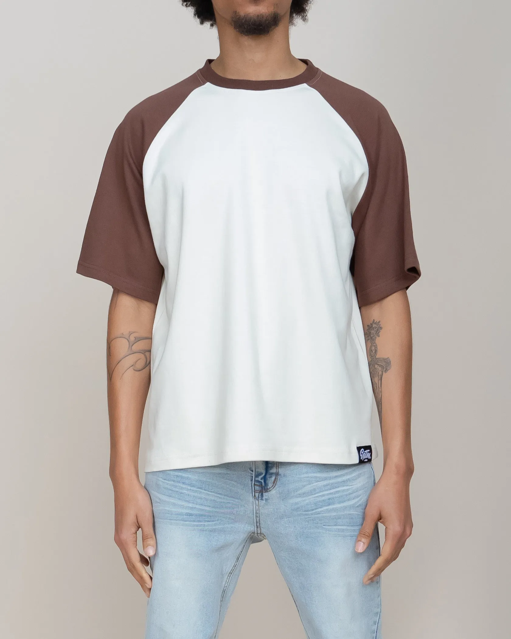 EPTM BOXY RAGLAN TEE - BROWN