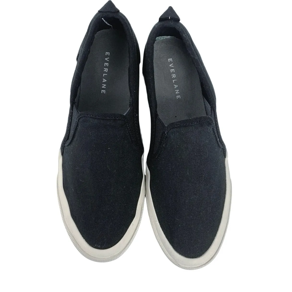 Everlane Black The Forever Slip on Recycled Cotton Comfort Flat Sneakers Shoes 6