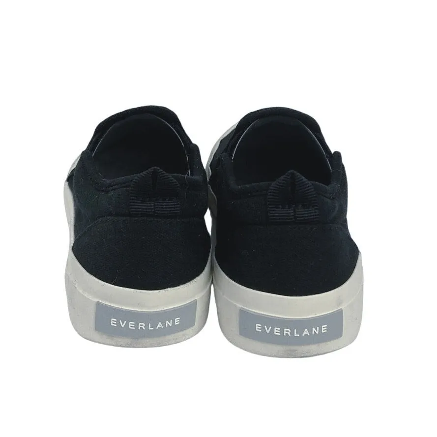 Everlane Black The Forever Slip on Recycled Cotton Comfort Flat Sneakers Shoes 6