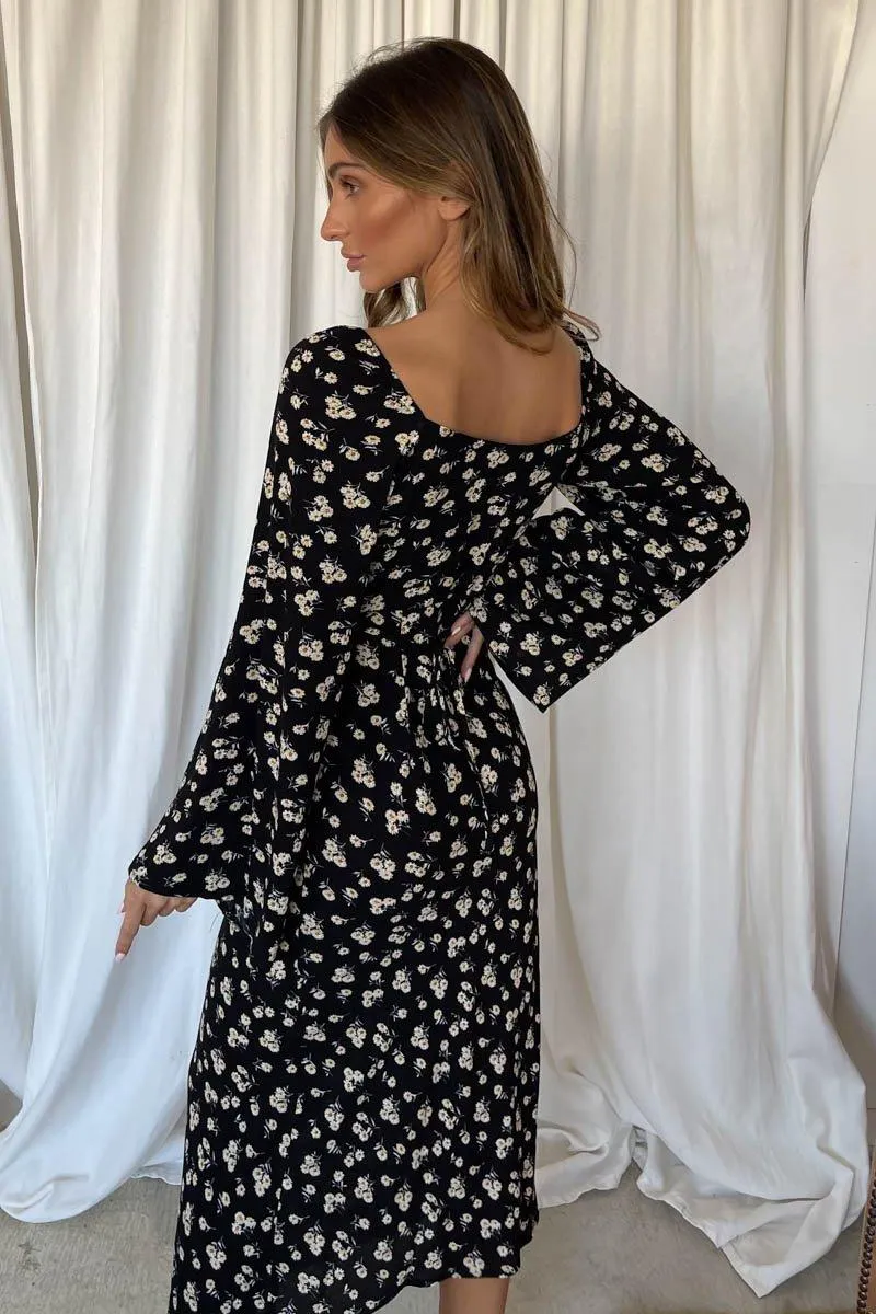 Fleur Dress - Black Daisy