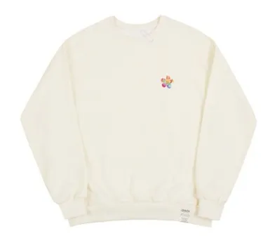 GRAVER  |[GRAVER]★ TIE-DYE FLOWER DOT SMILE SWEATSHIRT