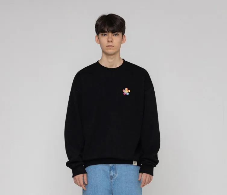 GRAVER  |[GRAVER]★ TIE-DYE FLOWER DOT SMILE SWEATSHIRT