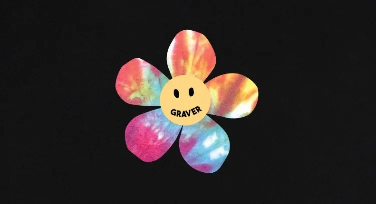 GRAVER  |[GRAVER]★ TIE-DYE FLOWER DOT SMILE SWEATSHIRT