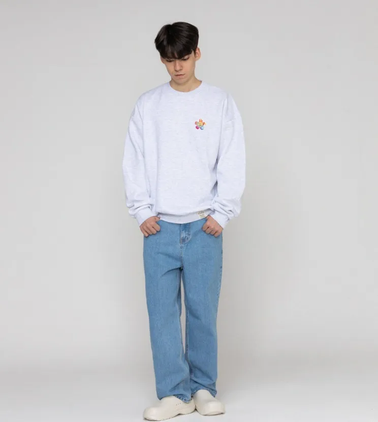 GRAVER  |[GRAVER]★ TIE-DYE FLOWER DOT SMILE SWEATSHIRT