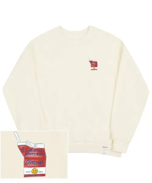 GRAVER  |[GRAVER]★DOT SMILE MILK PACK SWEATSHIRT