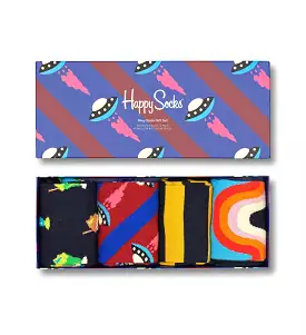 Happy Socks 'Navy' Crew Sock Gift Set (4-Pairs)