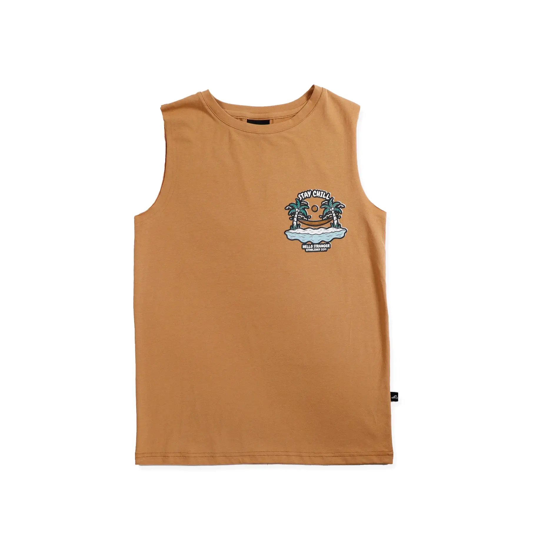 HS Stay Chill Muscle Tee - Brown