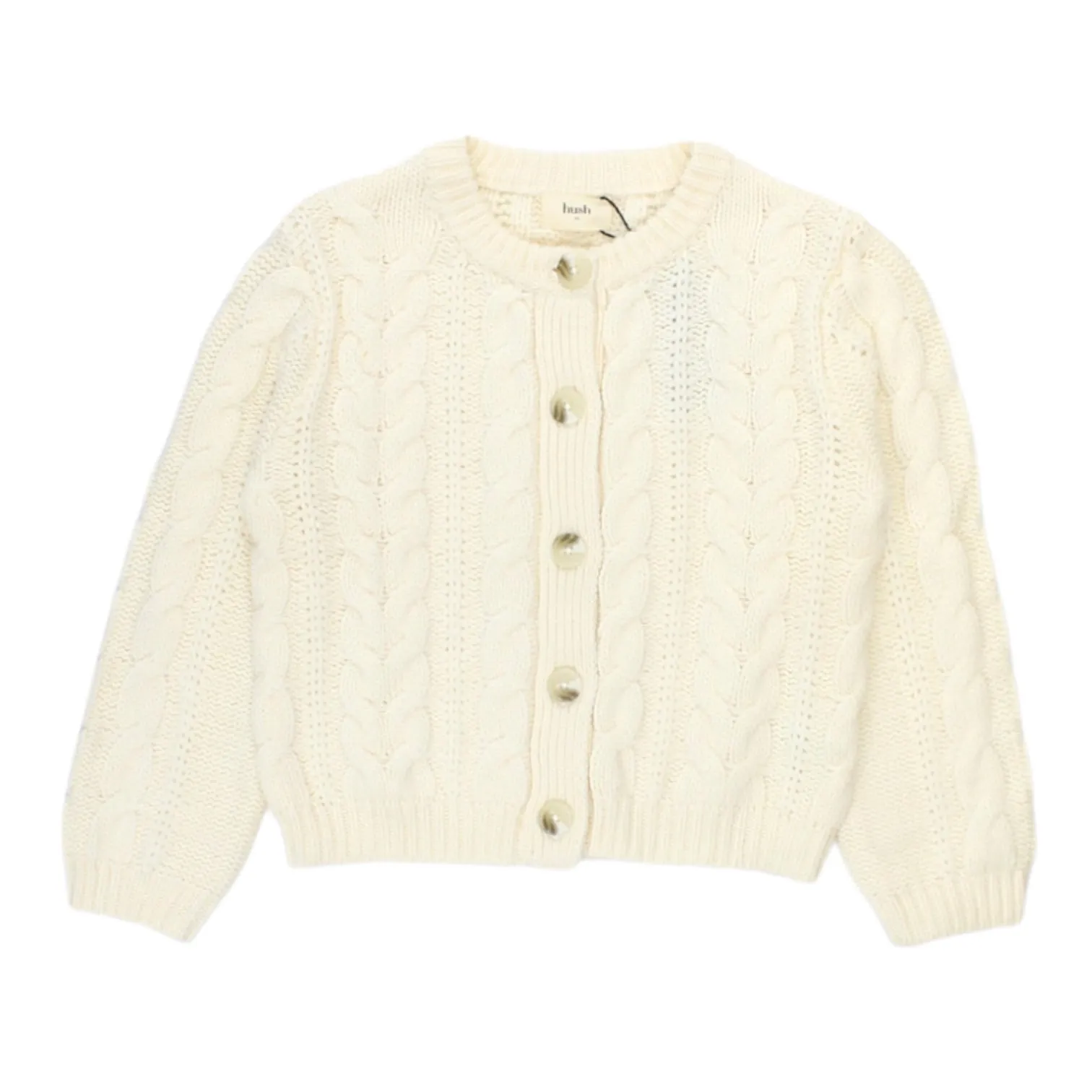 Hush Cream Adeline Cable Knitted Cardigan