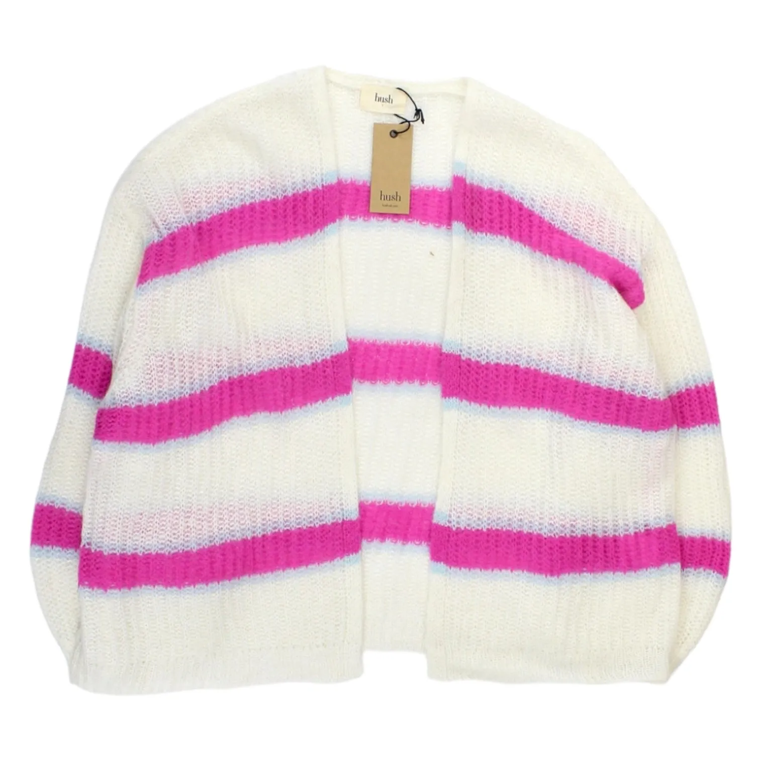 Hush Cream/Pink Stripe Knitted Cardigan