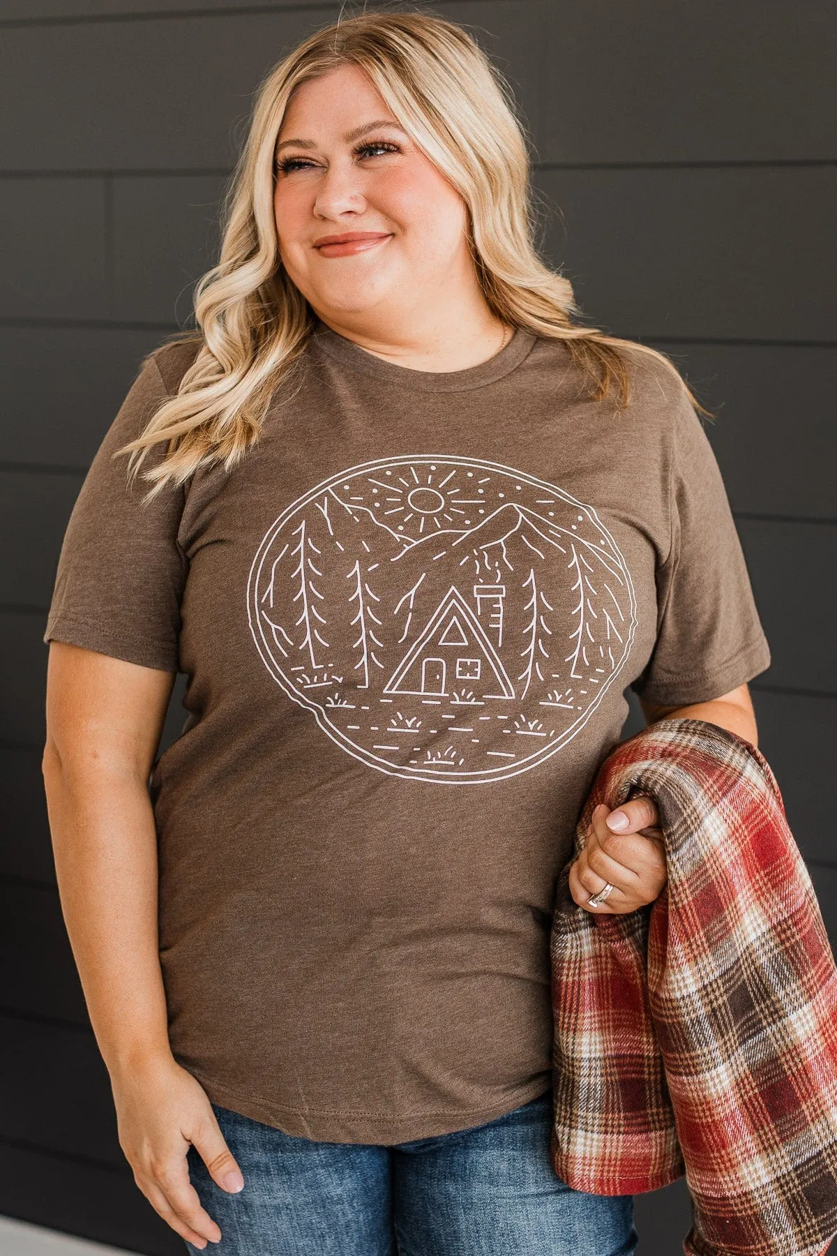 Into The Forest Graphic Tee- Brown