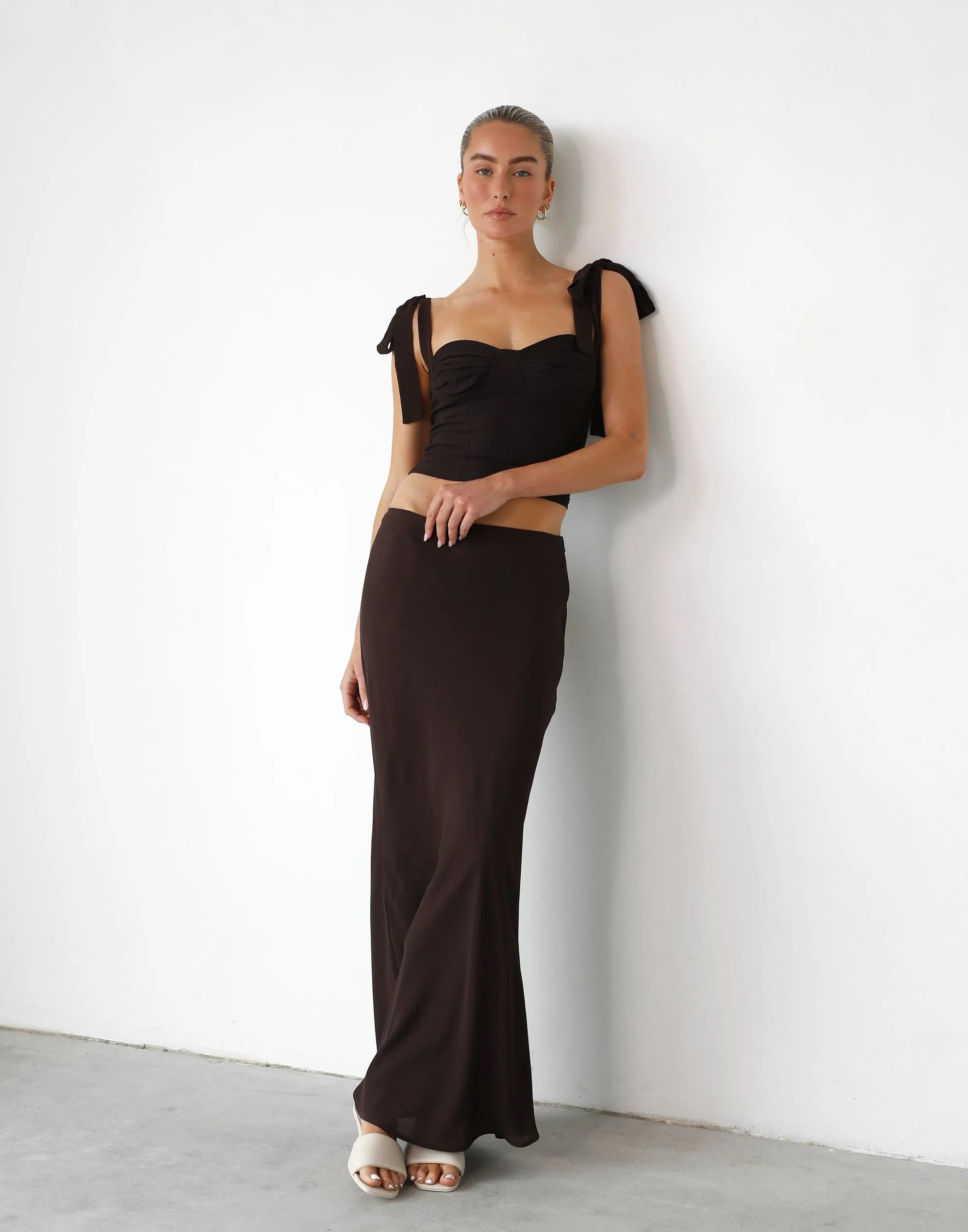 Isla Maxi Skirt (Chocolate)