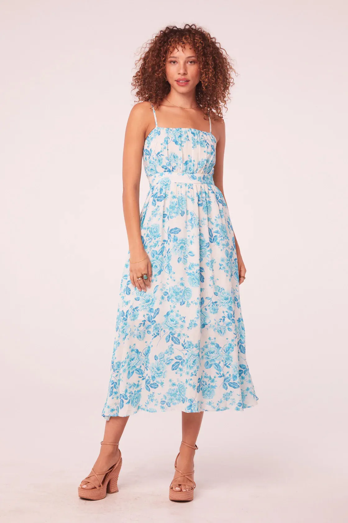 Ithaca Ruched Bodice Midi Dress