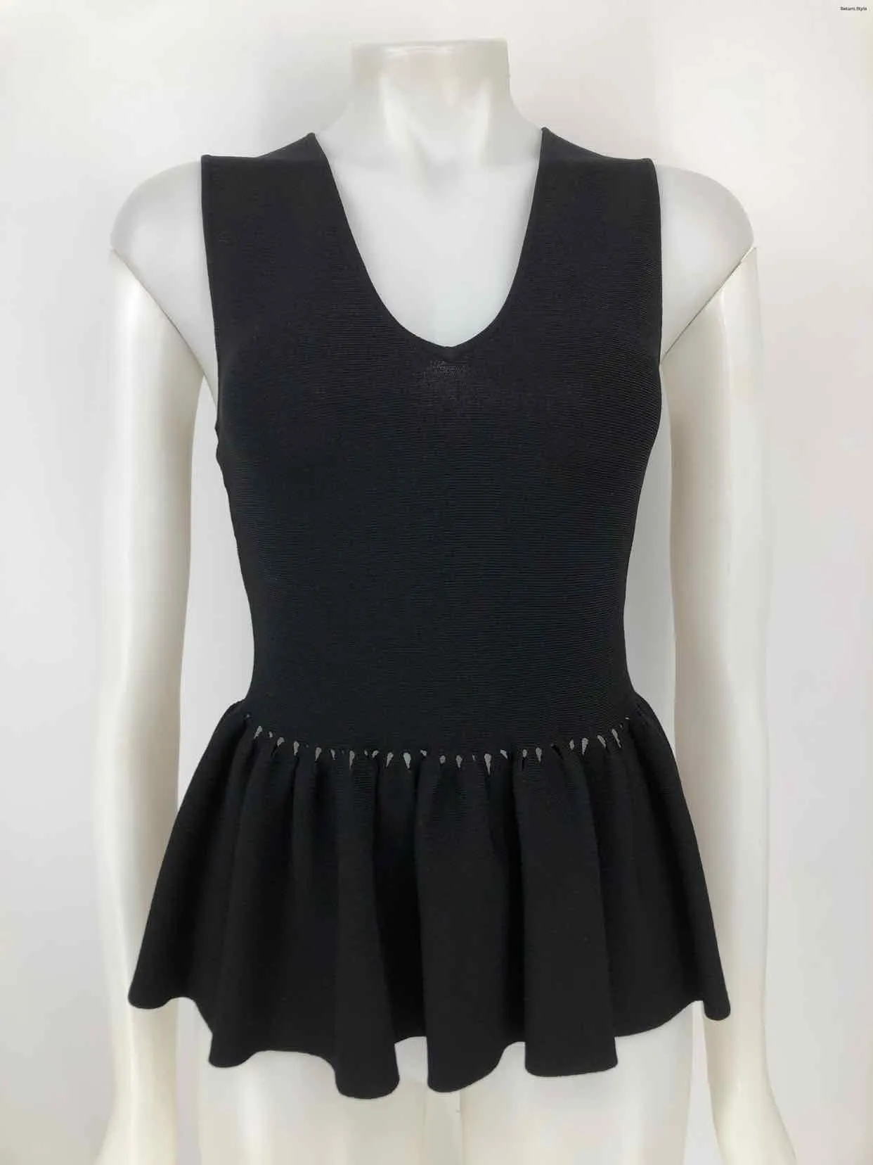 JONATHAN SIMKHAI Black Peplum Tank Size SMALL (S) Top