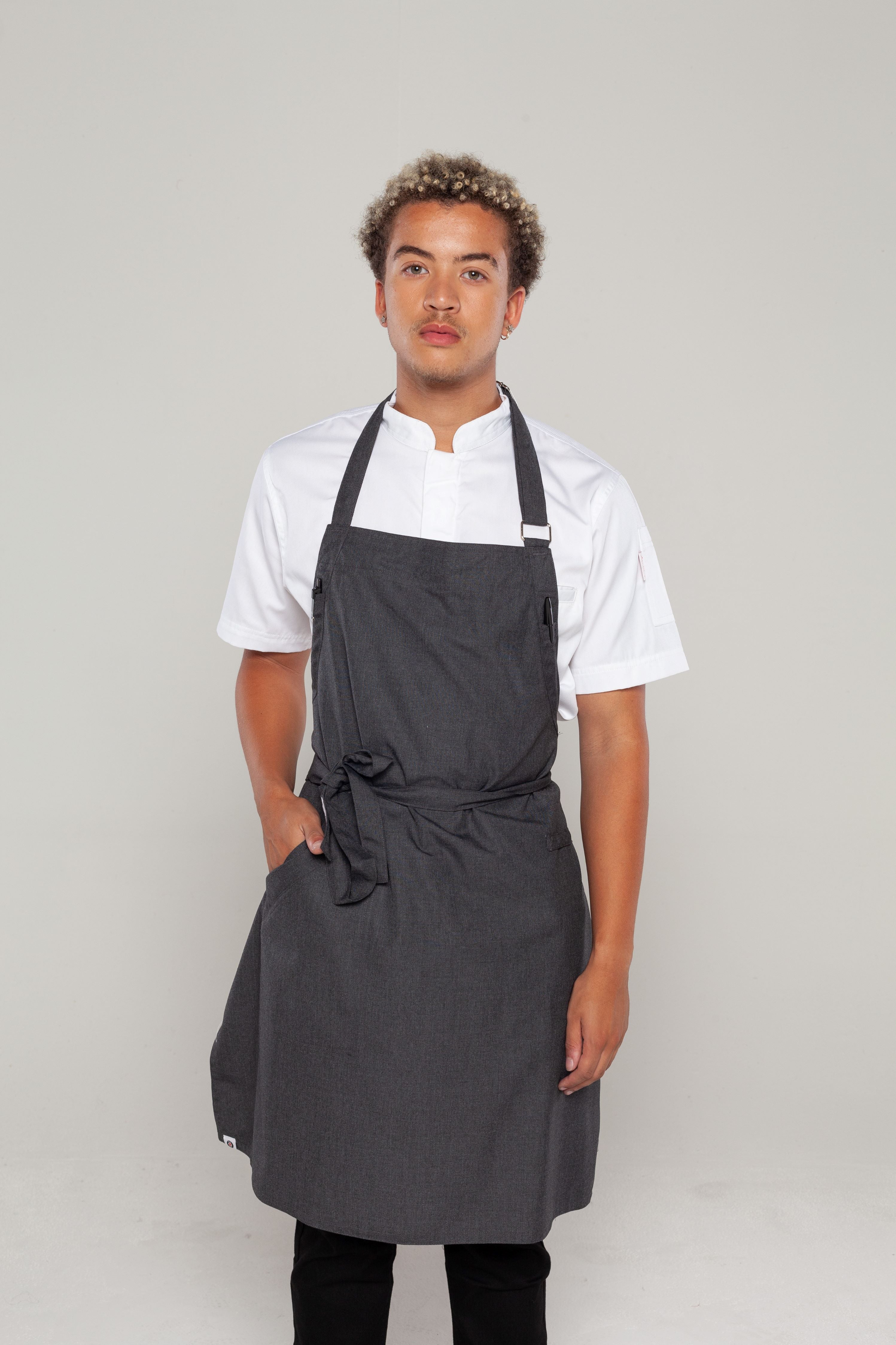 Josh Charcoal Grey bib Small size Apron