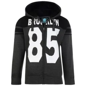 Kam Brooklyn 85 Print Hoody - Charcoal