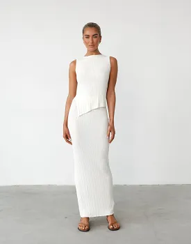 Kienna Maxi Skirt (White)