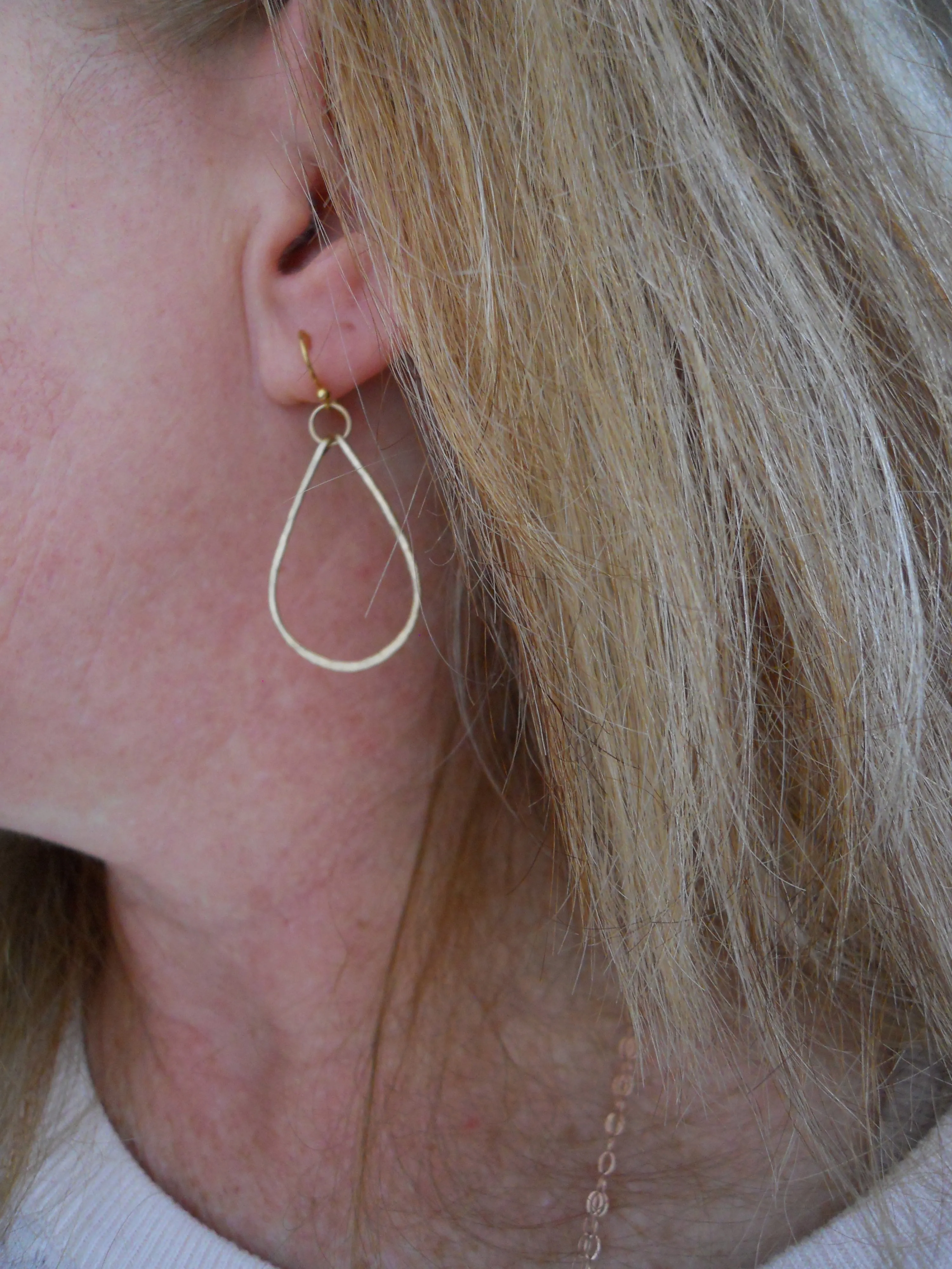 Kristiana Hammered Hoop Earrings in 14K Gold Filled, OR 14k Rose Gold Filled, Size: Small