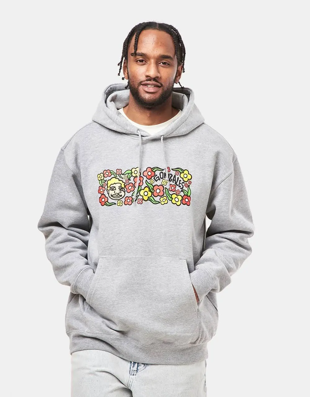 Krooked Sweatpants Pullover Hoodie - Heather Grey/Multi