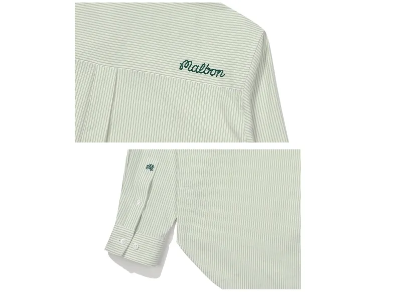 Malbon Golf  |Street Style Long Sleeves Cotton Logo Shirts