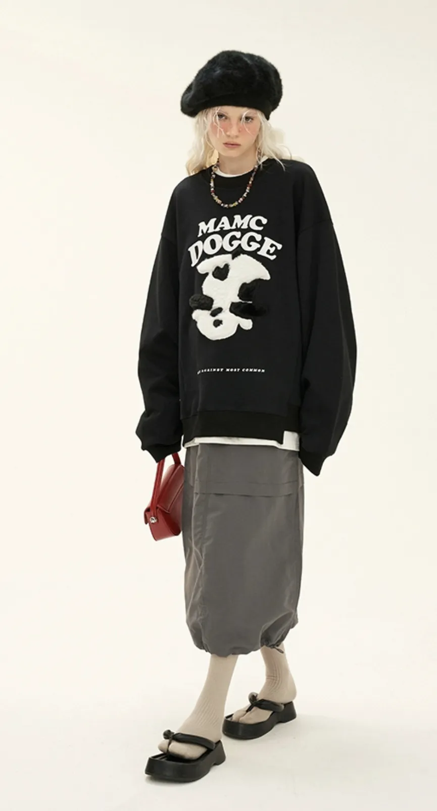 MAMC  |Unisex Street Style Long Sleeves Oversized Logo Sweatshirts