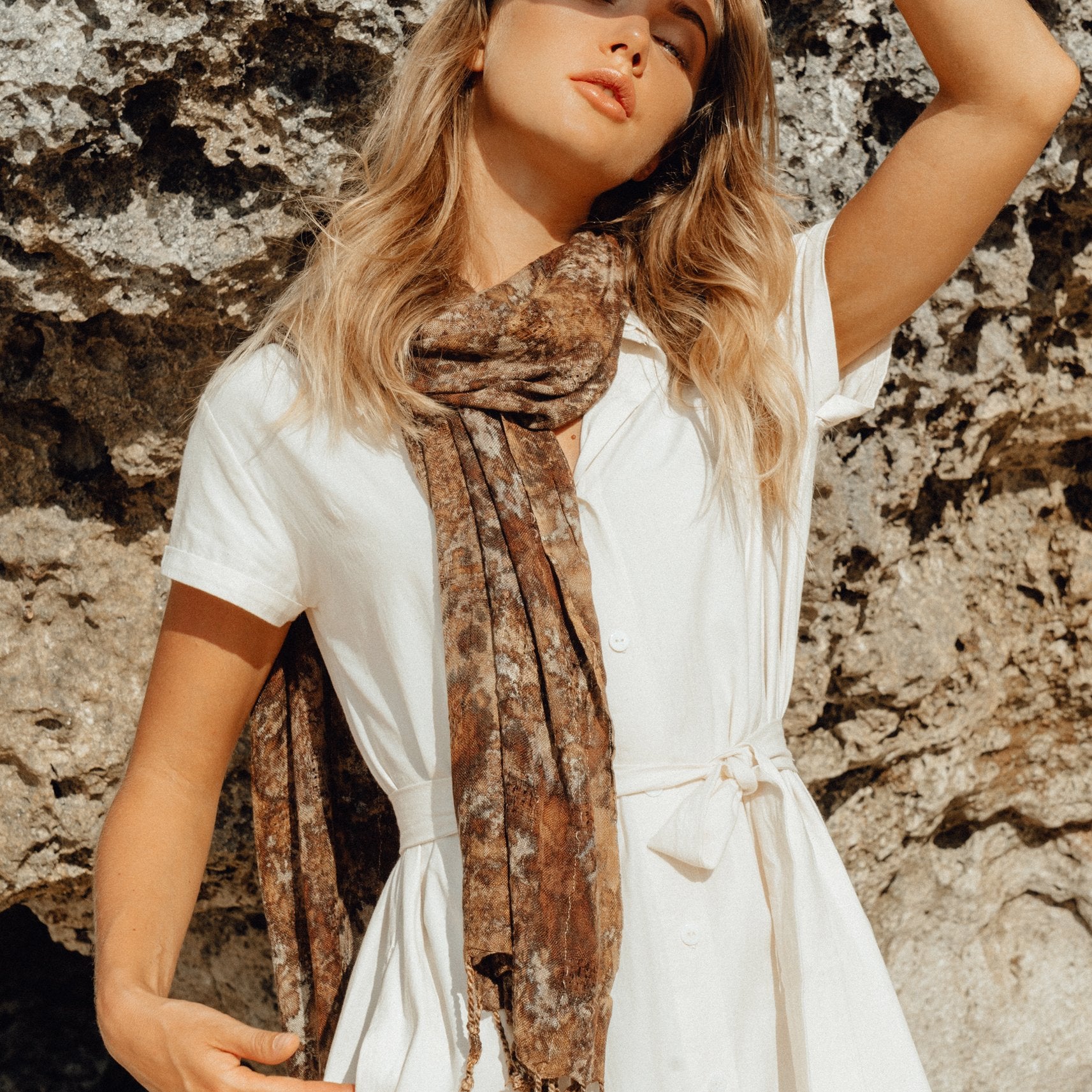 Marfa Handwoven Cotton Scarf