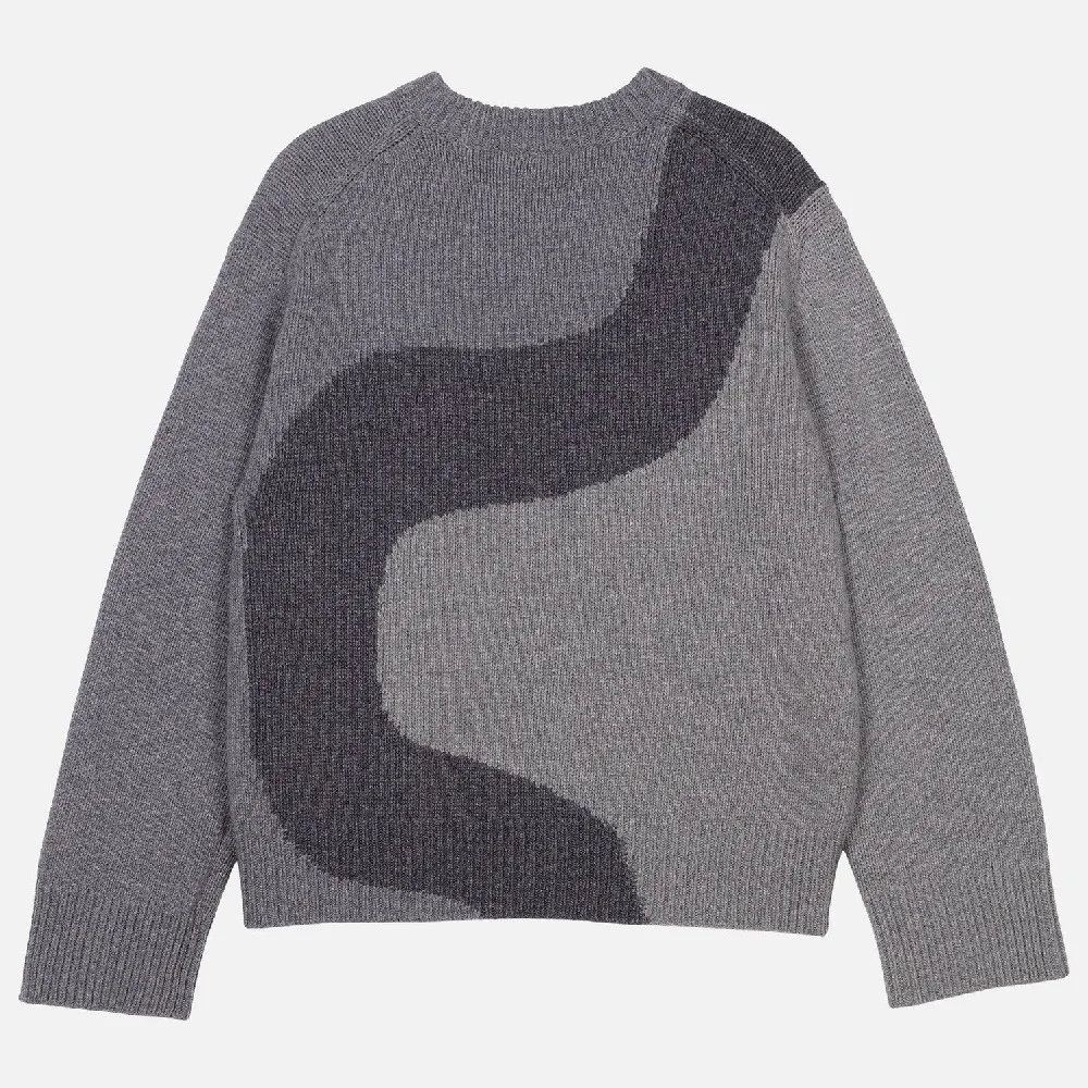 marimekko  |Crew Neck Casual Style Wool Nylon Rib Long Sleeves